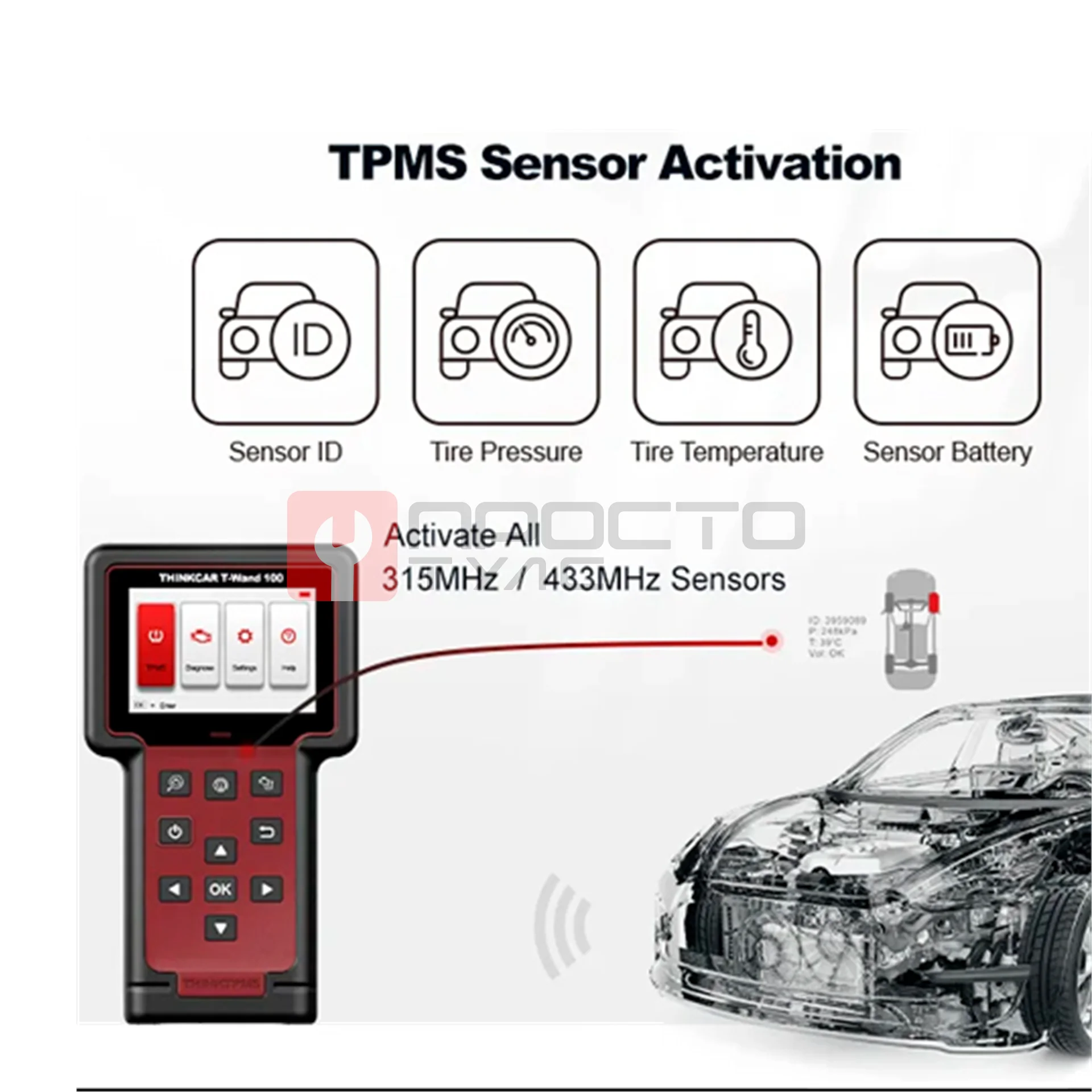3,5" Сканер датчиков TPMS Thinkcar T-wand 100 фото (2)