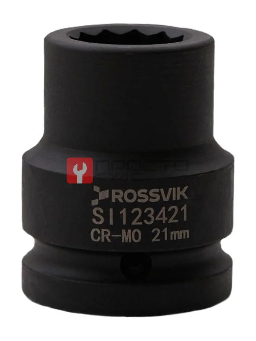 SI123421 Головка торцевая ударная 12-гранная ROSSVIK 3/4", 21мм