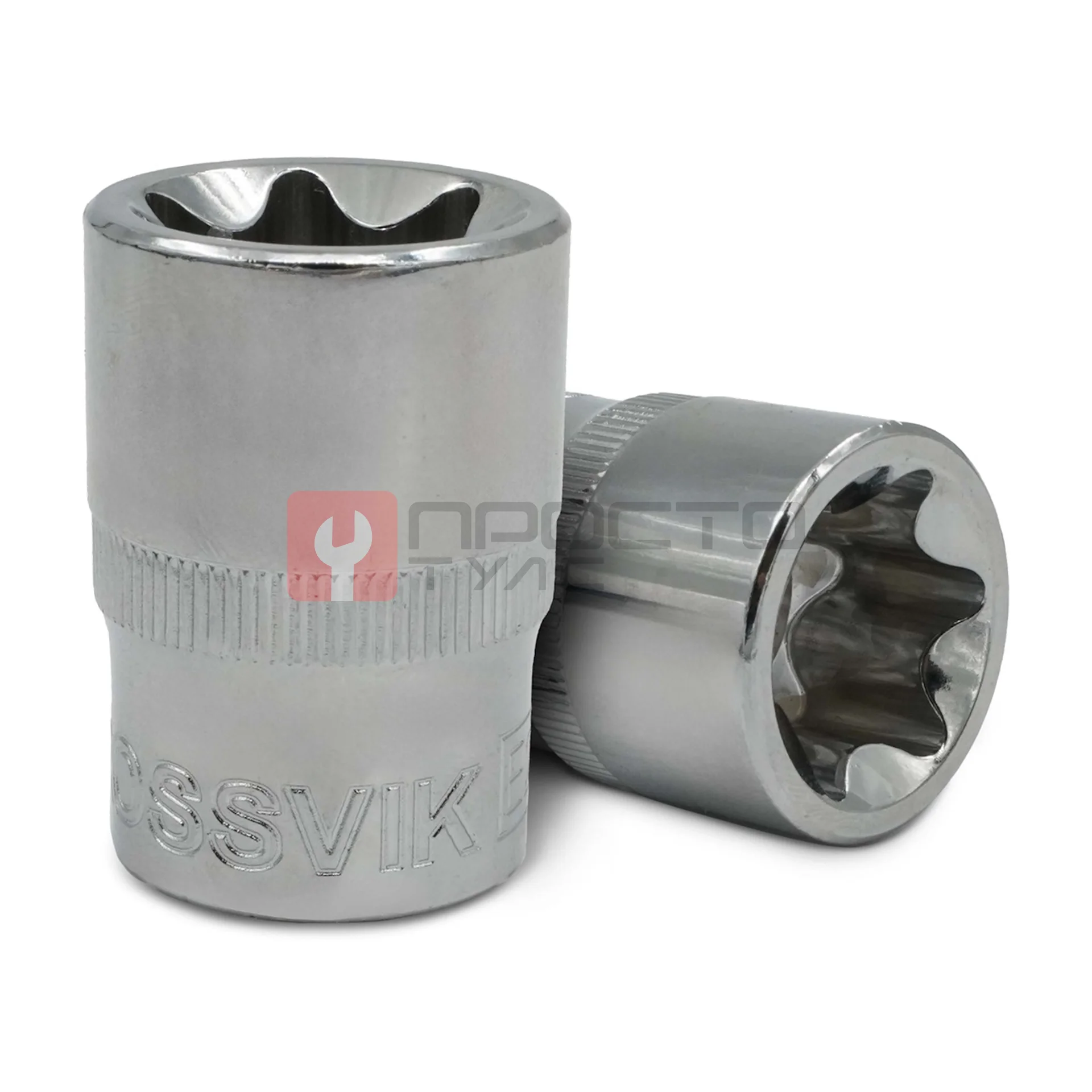 Набор головок на держателе ROSSVIK SST0424, 1/4", 3/8", 1/2", TORX E4-E24, 14 предметов фото (4)