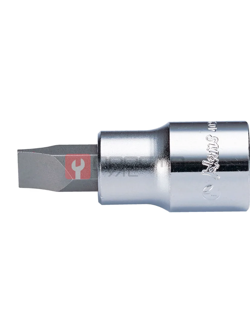 Торцевая головка короткая с отверткой 1/4" SL 4 мм, 2021M04, Hans