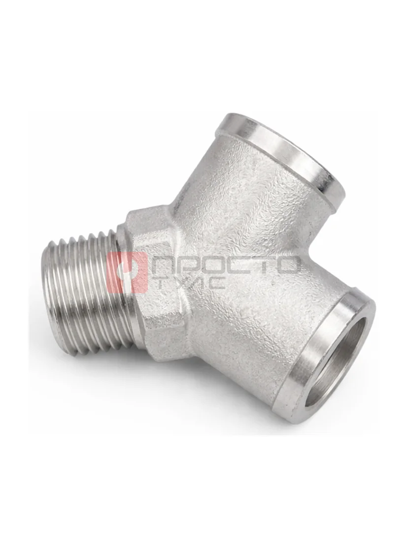 Тройник байонетный Y-образный с наружной резьбой 1/4", арт. 14323