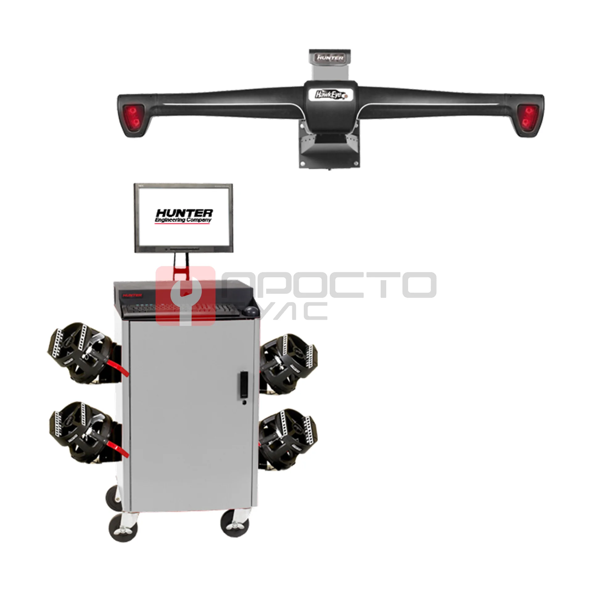 Стенд сход-развал 3D, 4-x камерный, настенное крепление камер, QuickGrip, HUNTER WA510E/HE421WM3BLKE фото (0)