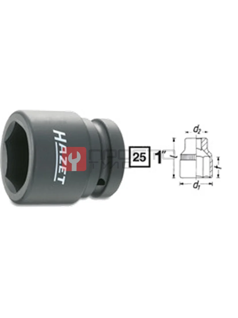 HAZET Головка 6-гранная ударная 1" 34мм 1100S-34