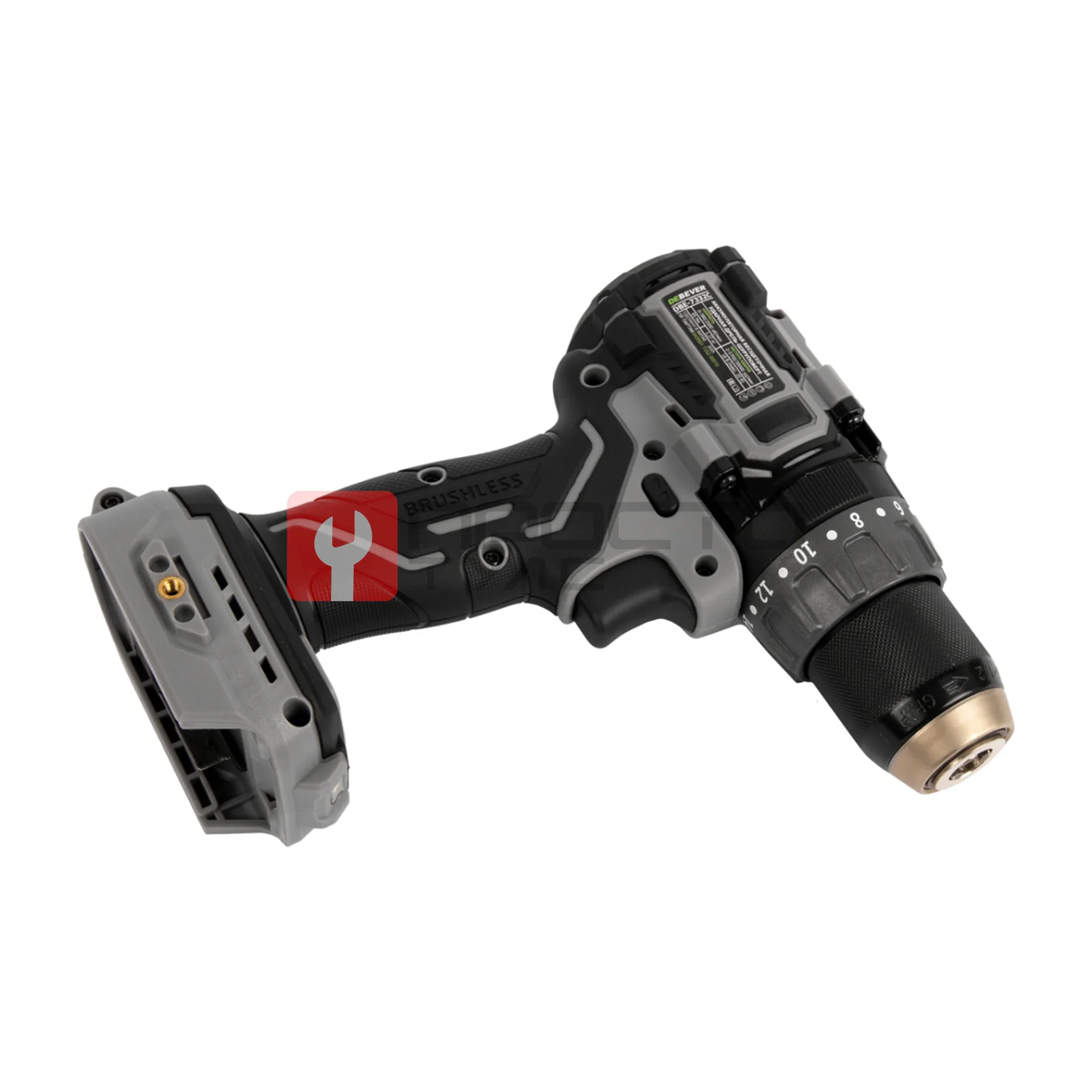 DBE-7332C Дрель-шуруповерт аккумуляторная DeBever бесщеточная, ударная, 85Nm, 20+3, 13мм, 20В фото (8)