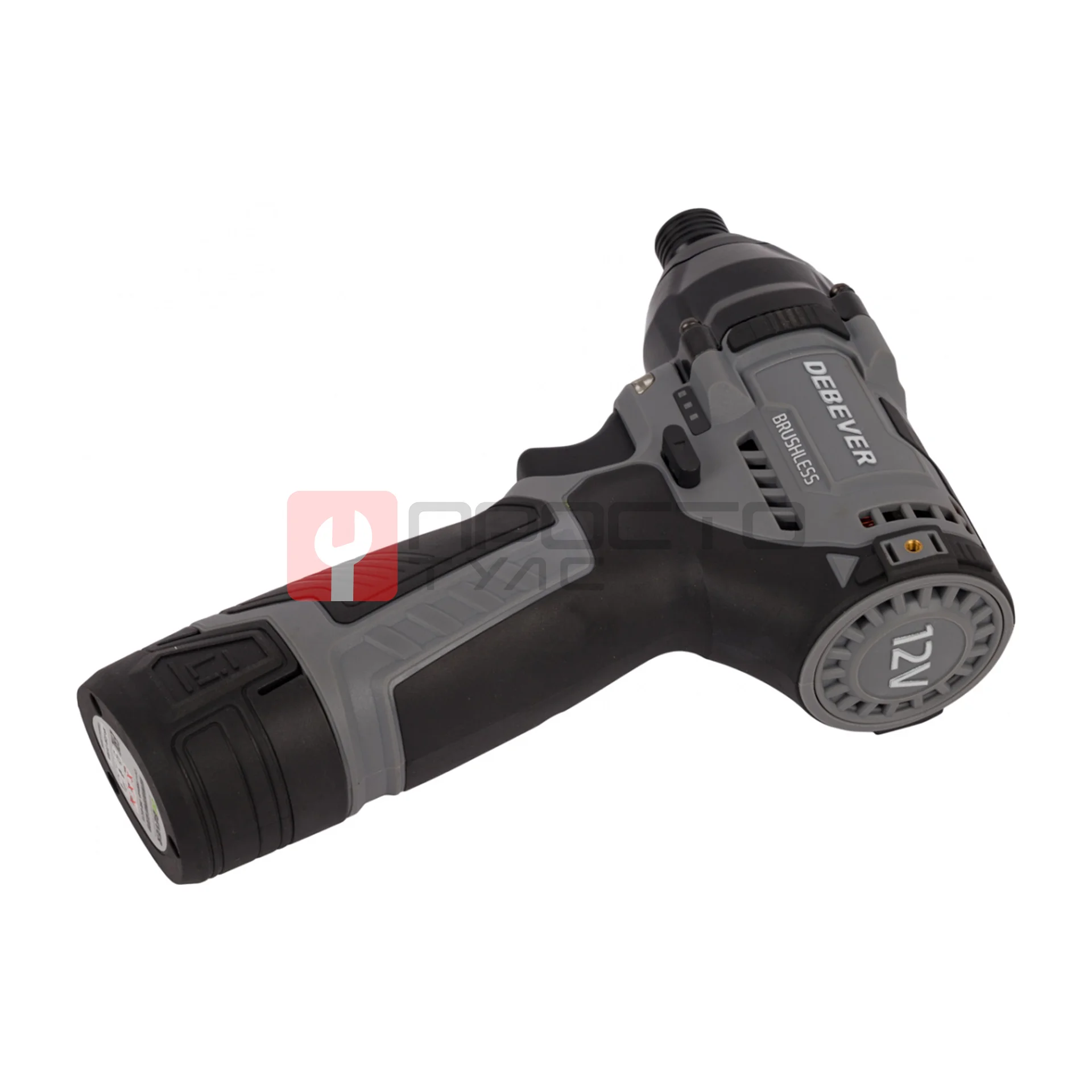 DBE-7361CKIT Винтоверт аккумуляторный DeBever бесщеточный, ударный, шестигранник 1/4", 140Nm, 12В, 1.5 Ач в наборе с аккумулятором и зарядным ус фото (6)