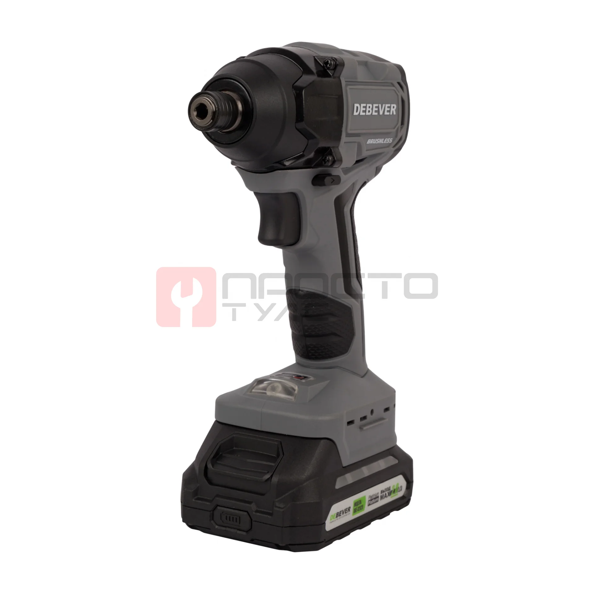DBE-7462CKIT Винтоверт аккумуляторный DeBever бесщеточный, ударный, шестигранник 1/4", 3 скорости, 200Nm, 20B, 2 Ач в наборе с аккумулятором и з фото (8)