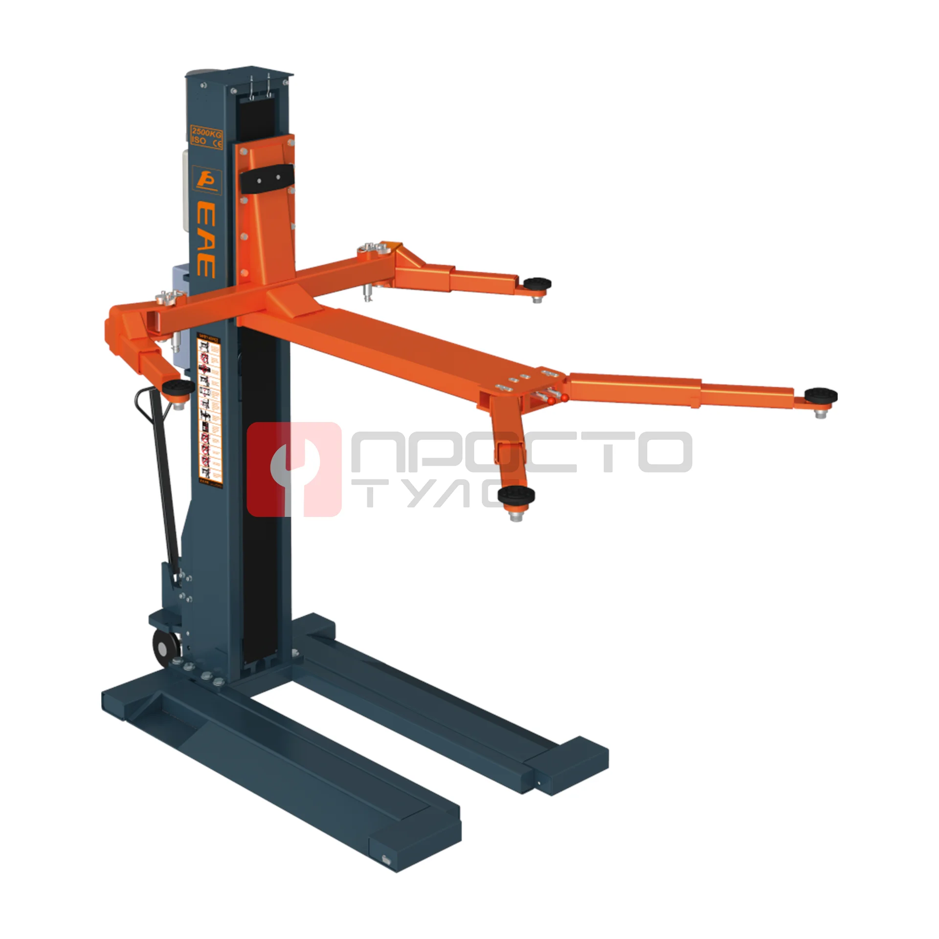 Подъемник одностоечный, г/п 2,5т, Everlift EE-612E мобильный фото (0)