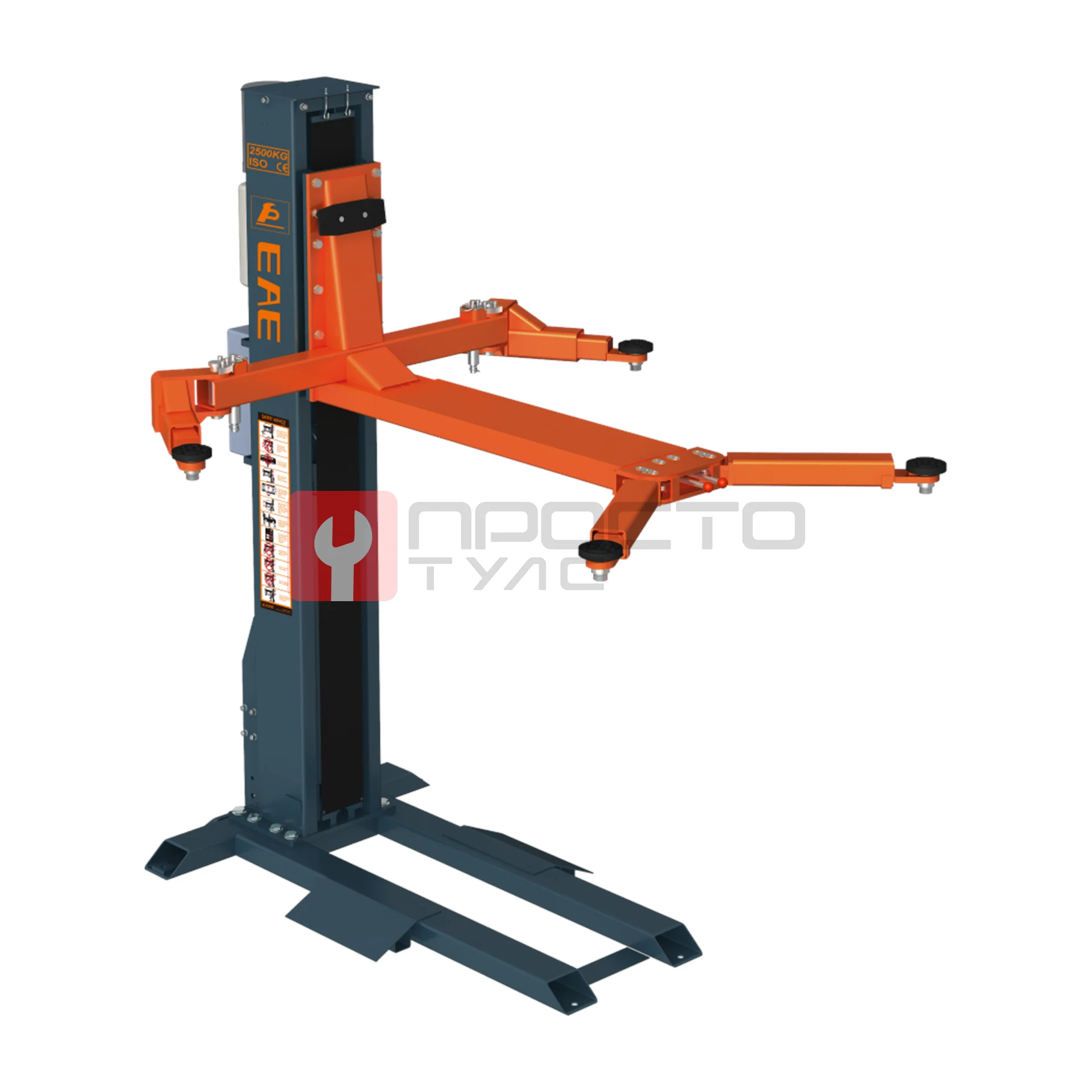 Подъемник одностоечный, г/п 2,5т, Everlift EE-612FE стационарный фото (0)