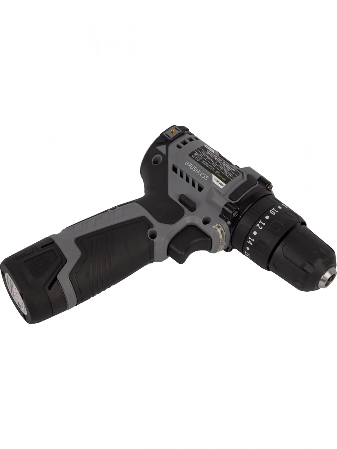 DBE-7311CKIT Дрель-шуруповерт аккумуляторная DeBever бесщеточная, ударная, 45Nm, 19+3, 10мм, 12В, 1.5 Ач в наборе с аккумулятором и зарядным уст фото (3)