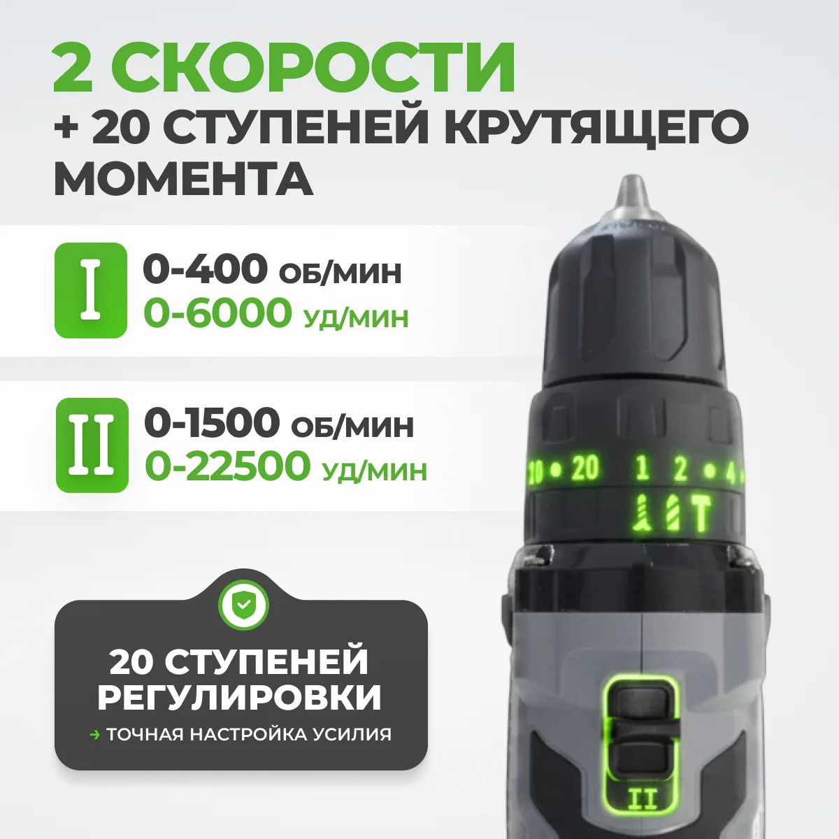 DBE-7311CKIT2 Дрель-шуруповерт аккумуляторная DeBever бесщеточная, ударная, 45Nm, 19+3, 10мм, 12В, 2*1.5 Ач в наборе с двумя аккумуляторами и за фото (4)