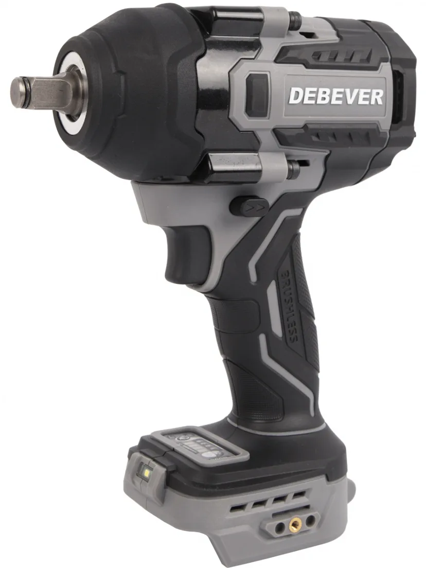 DBE-6348C Гайковерт аккумуляторный DeBever бесщеточный, ударный, квадрат 1/2", 850Nm, 20B