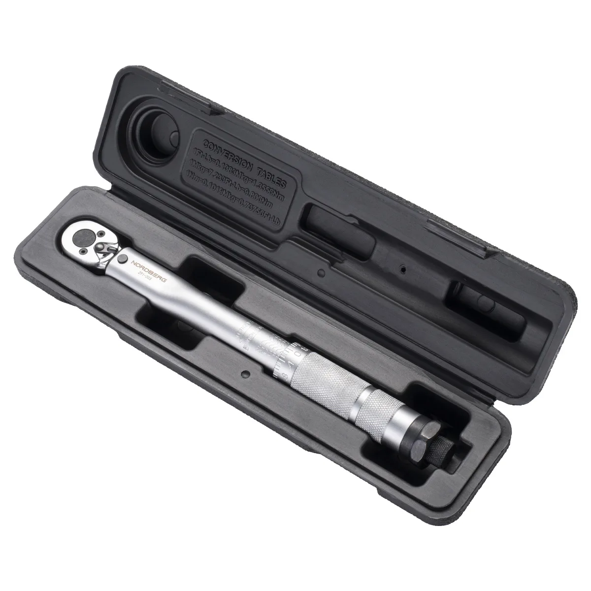 Ключ динамометрический 1/4", 5-25 Нм, в кейсе NORDBERG 291-203 фото (3)