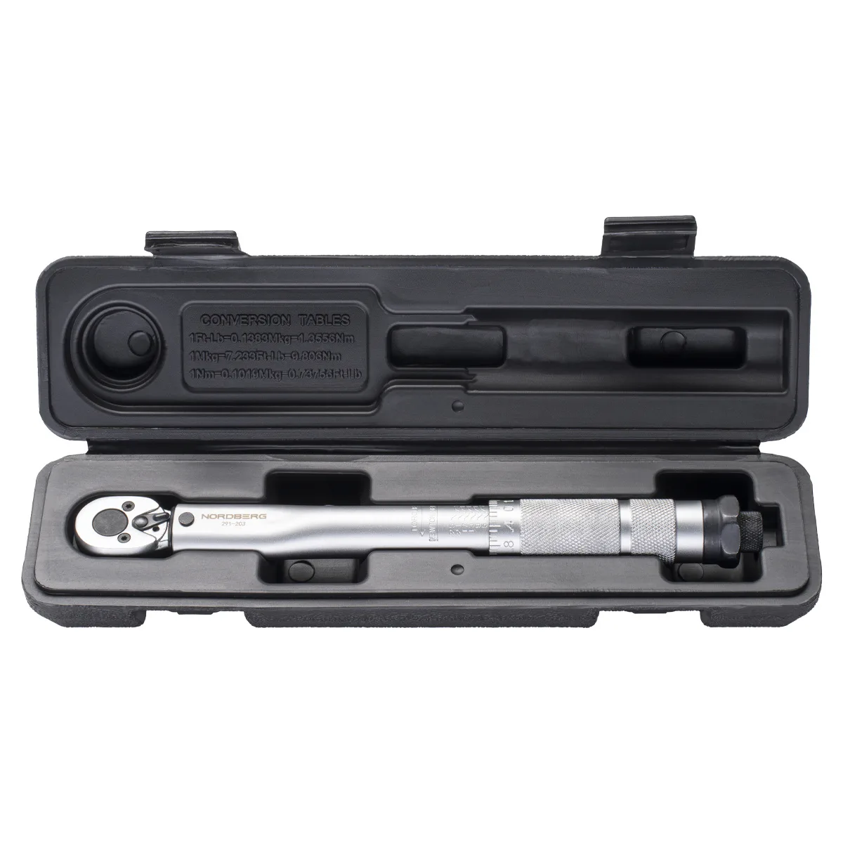 Ключ динамометрический 1/4", 5-25 Нм, в кейсе NORDBERG 291-203 фото (4)