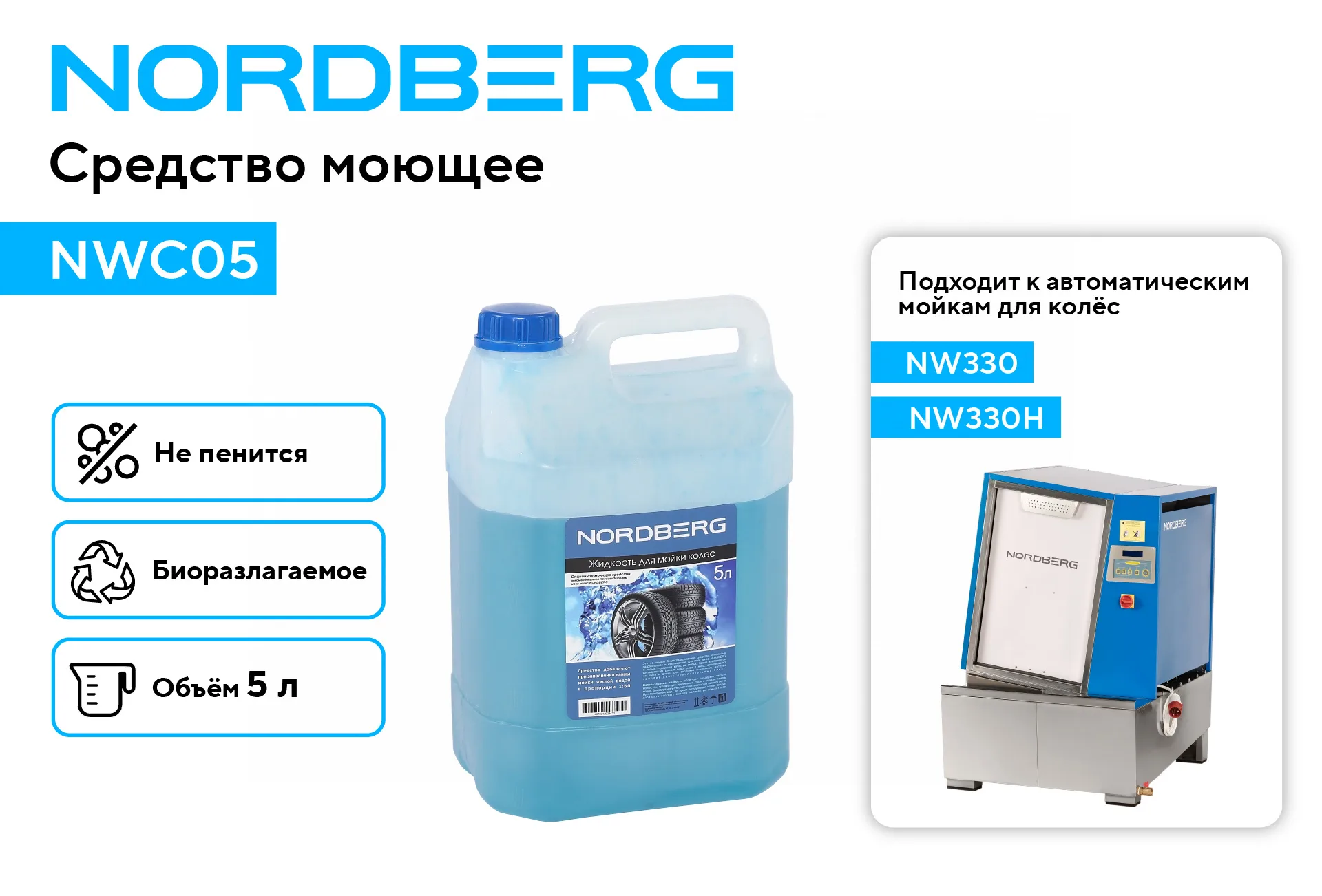 Средство моющее, 5 л NORDBERG NWC05 фото (1)