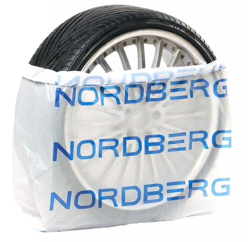 ПАКЕТ ДЛЯ ШИН ПНД 110х110см 18мкм белый с логотипом NORDBERG (100 шт.) фото (0)