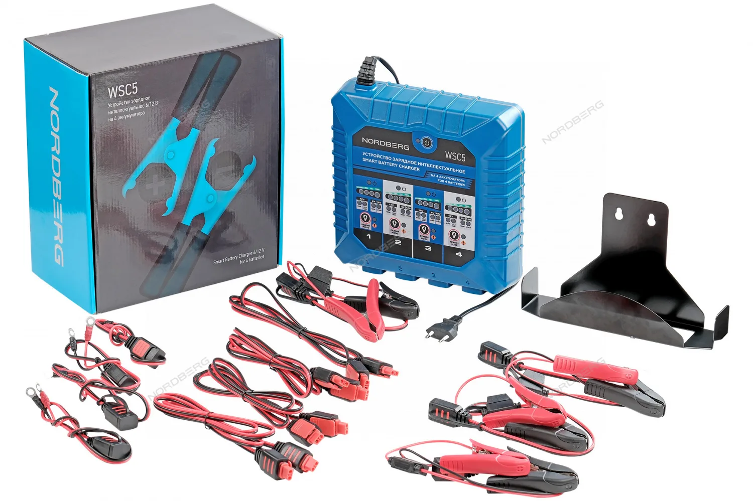 Устройство зарядное интеллектуальное 6/12V, на 4 аккумулятора NORDBERG WSC5 фото (0)