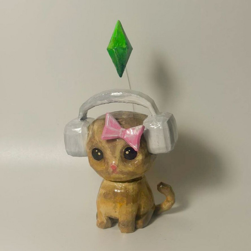 Кот в наушниках