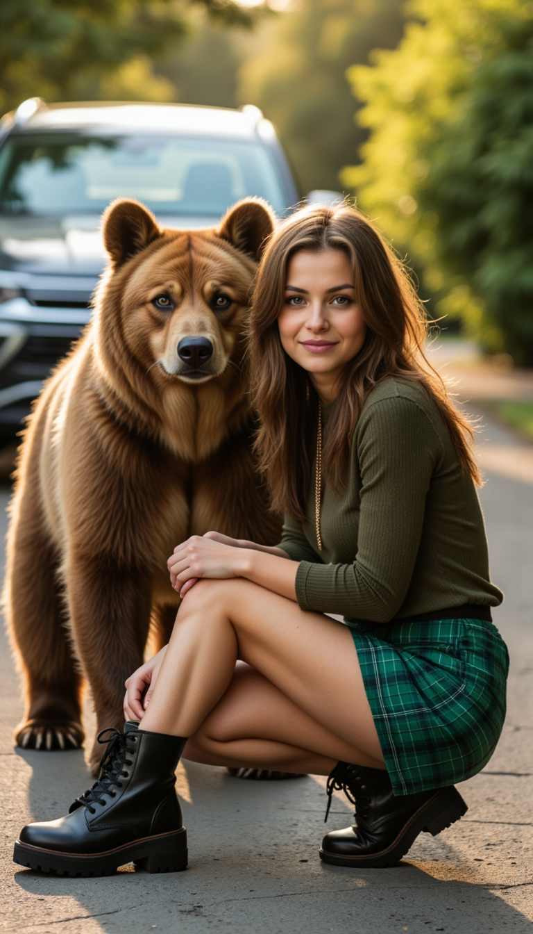 Фотосессия с медведем: 90-е, стиль и брутальность