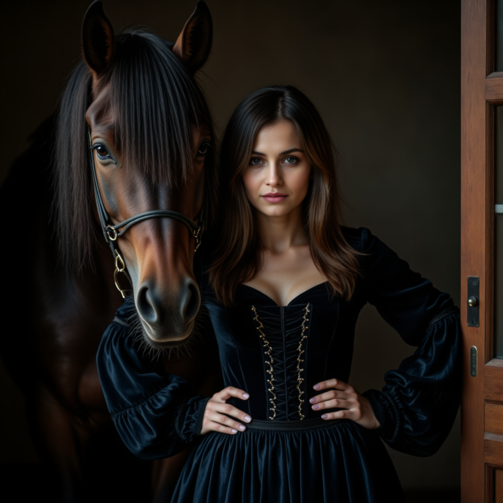 Готика и лошадь: Фотосессия с меланхолией