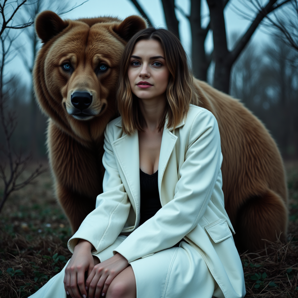 Готика и Медведь: Невероятная Фотосессия