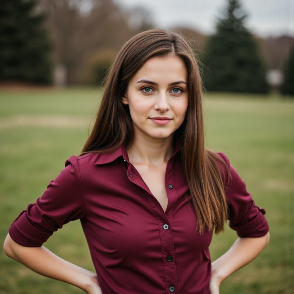 ИИ Фото: Элегантность Preppy Девушки