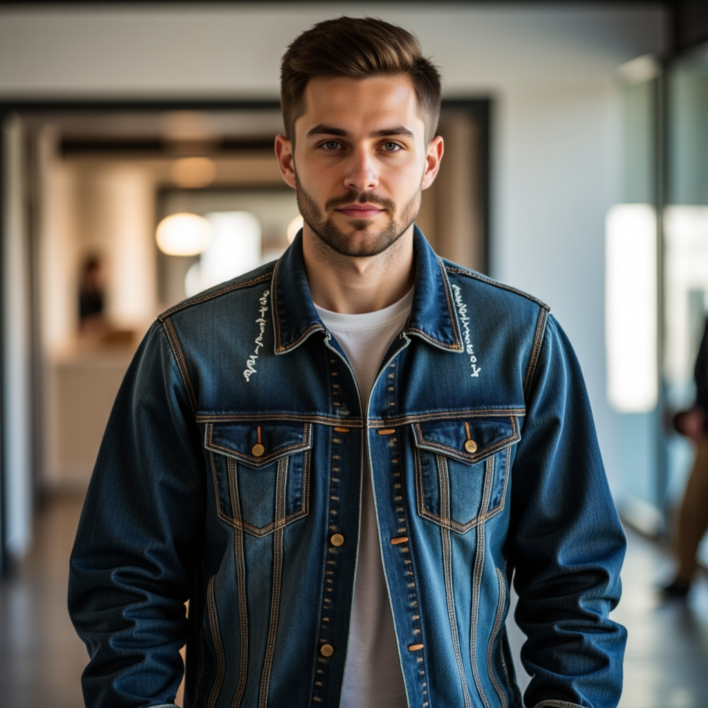 AI в офисе: relaxed фото на 85mm