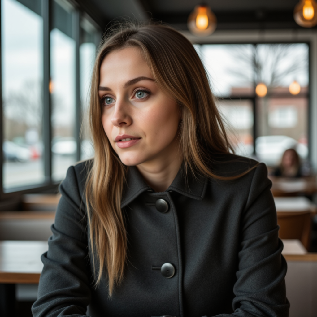 Фото Нейросети: Грусть в Трендкоте 50mm