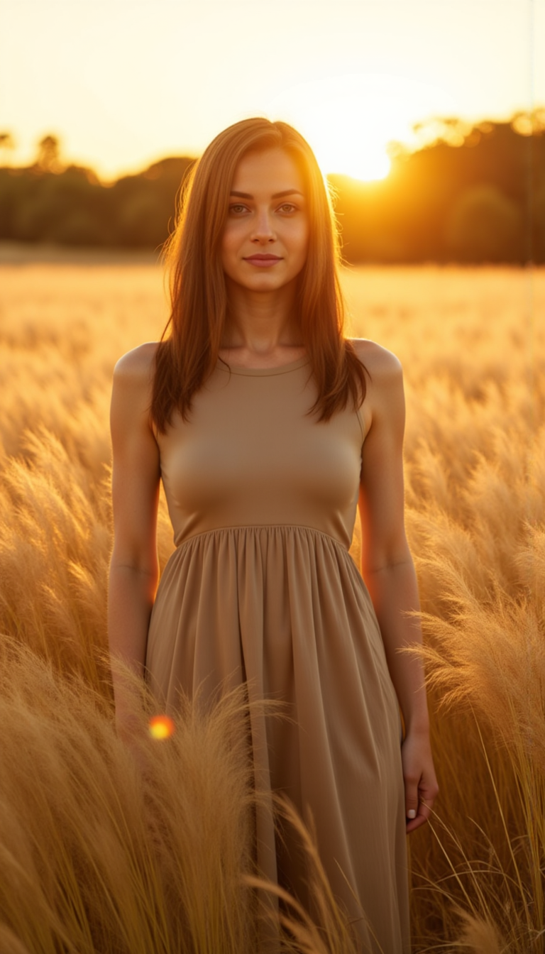 AI Фотосессия: Золотой час для девушек (Canon R5)