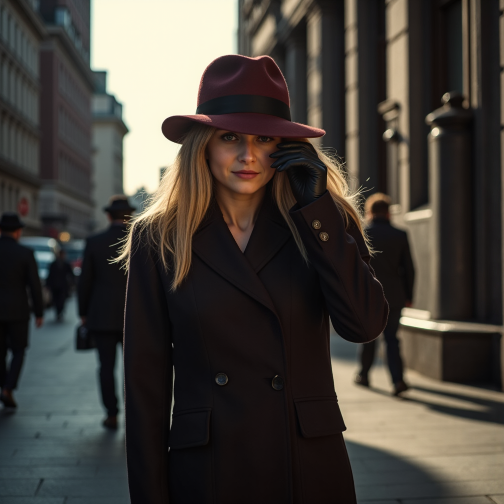 Нуар Меланхолия: Фото AI, Fedora & Тень