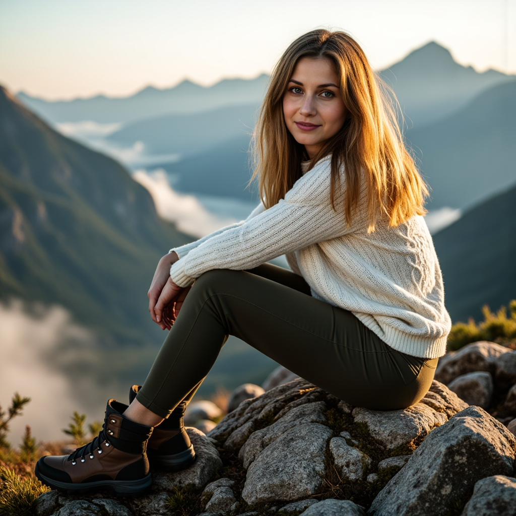 Пляжный портрет: Фотосессия в горах, 85mm, лайфстайл