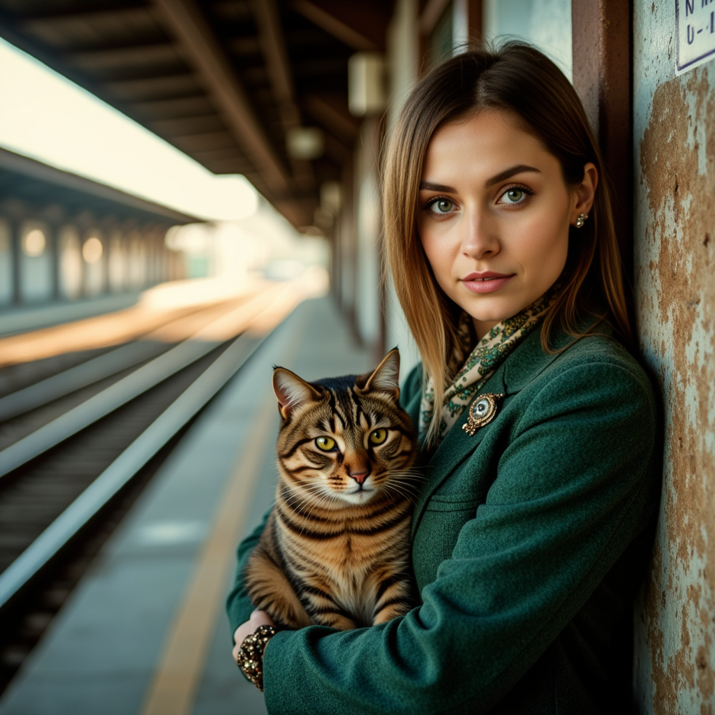 Кото-фотосессия: Ретро-образ на вокзале (50мм)