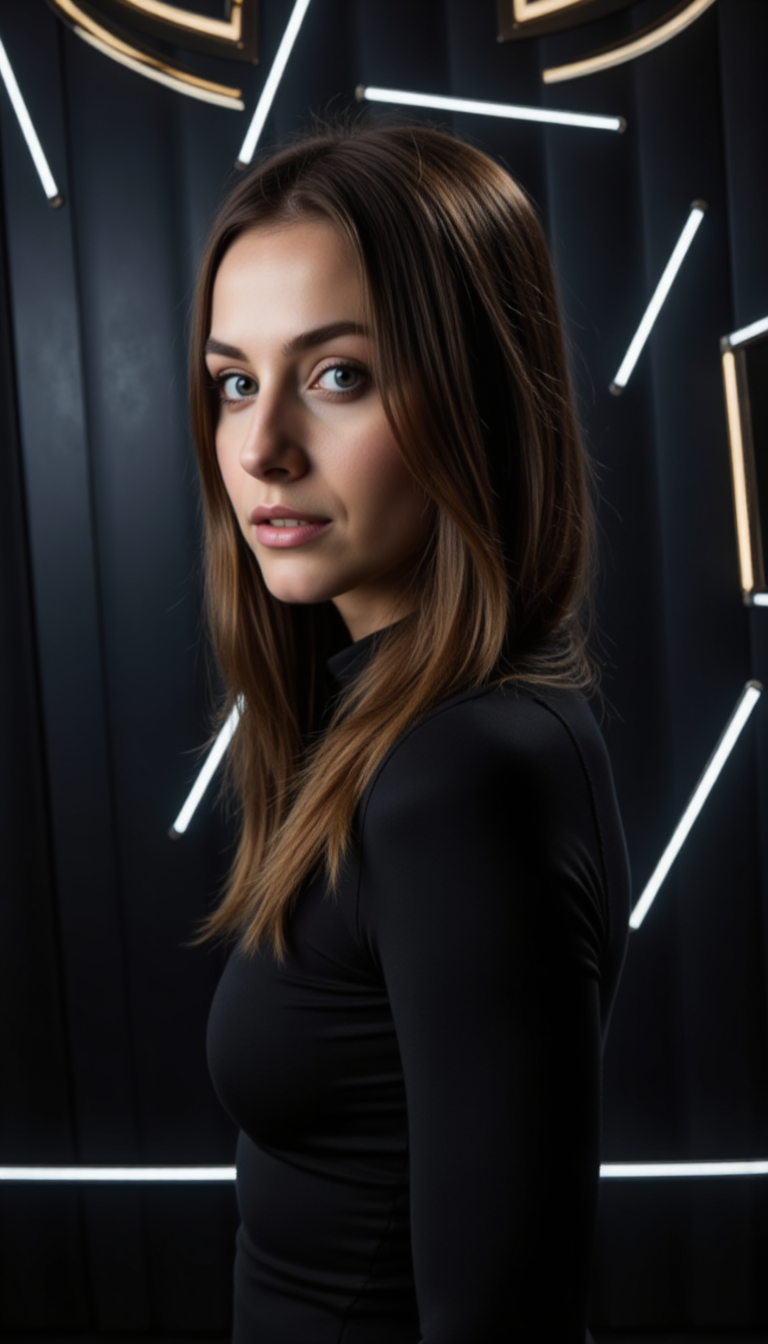 AI Фотосессия: Футуризм, Свет и Минимализм