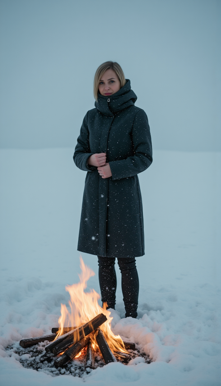 Костёр в Снег: Ужас Снегопада (Low-Key, Sony A7 IV)