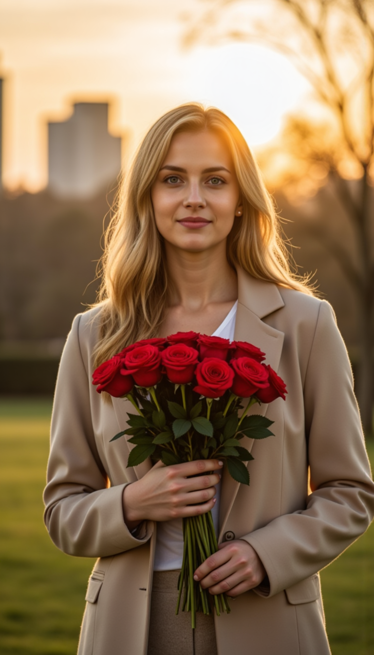 Алые розы: Золотой час, EOS R6, Bokeh