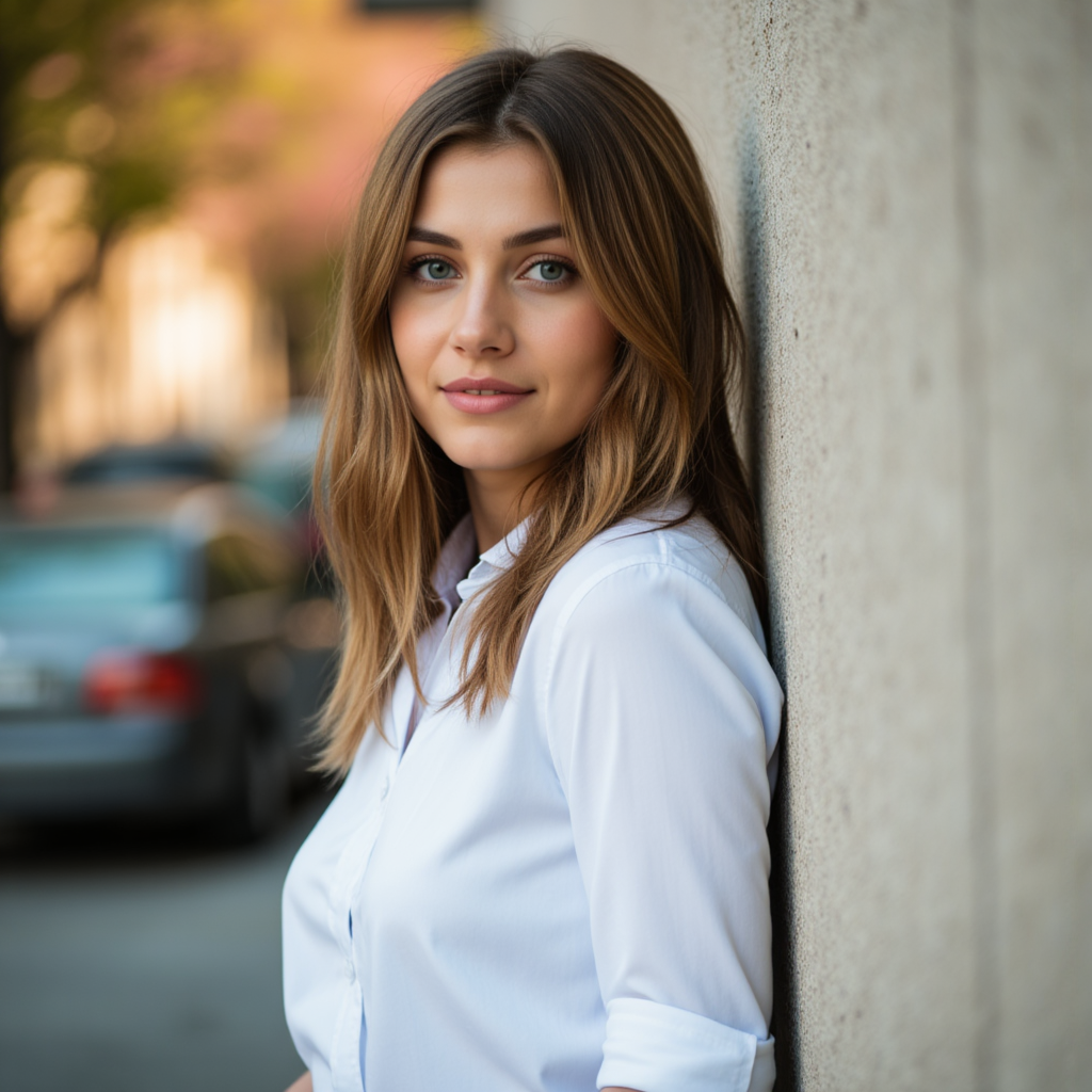 Весенняя фотосессия: Шик в белом + 85mm золотой свет