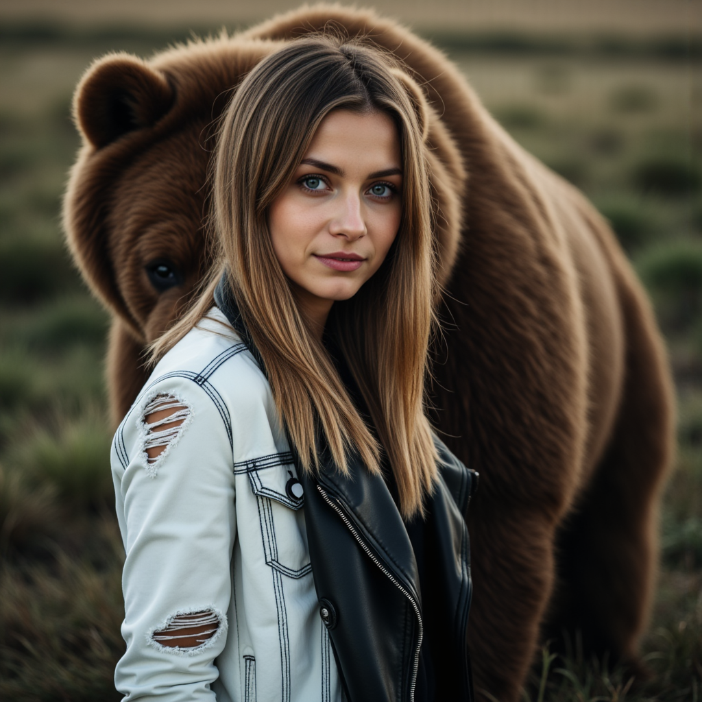 Медведь & Мода: Уличный Портрет с Душой