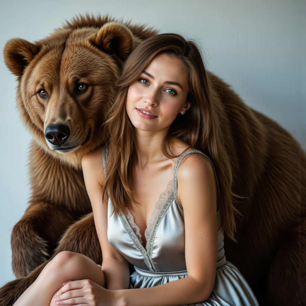Секреты фотосессии с медведем: романтика и сила