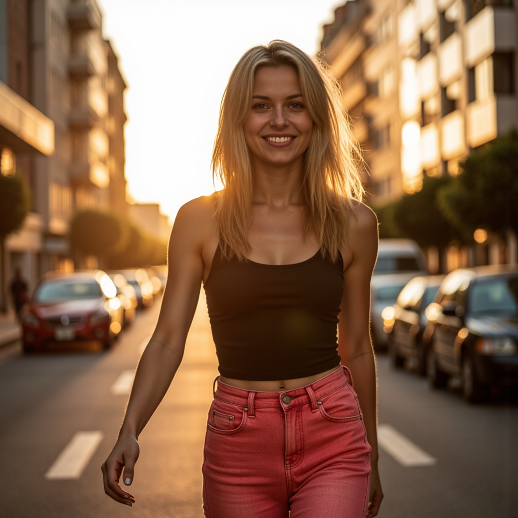 AI Photo: 90s Mom Jeans Golden Hour