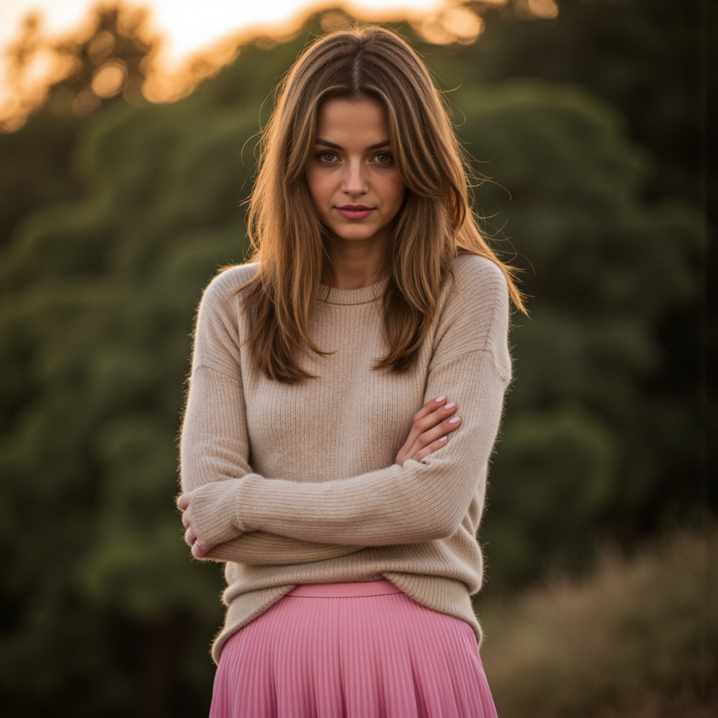 Заменть лицо на фото нейросеть онлайн: Preppy Golden Hour