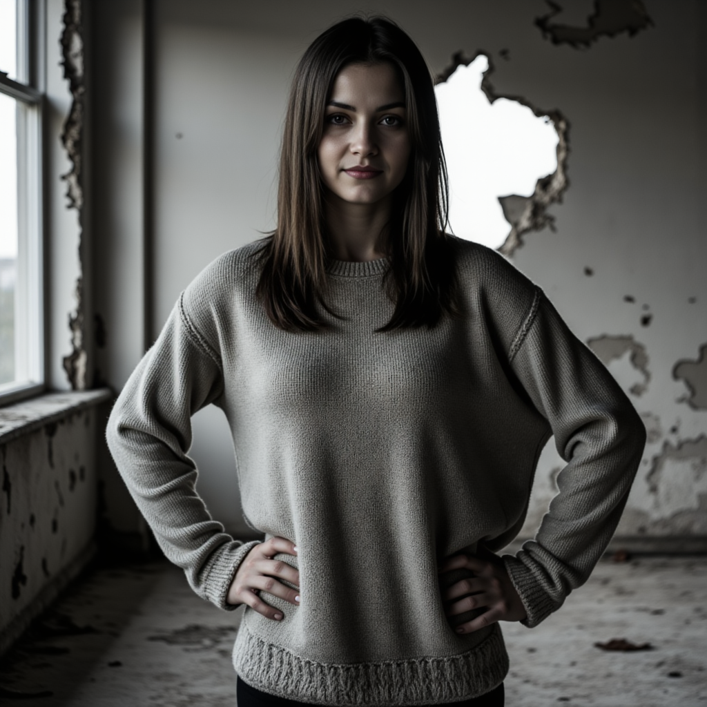 Таинство черно-белого: Женская фотосессия в руинах