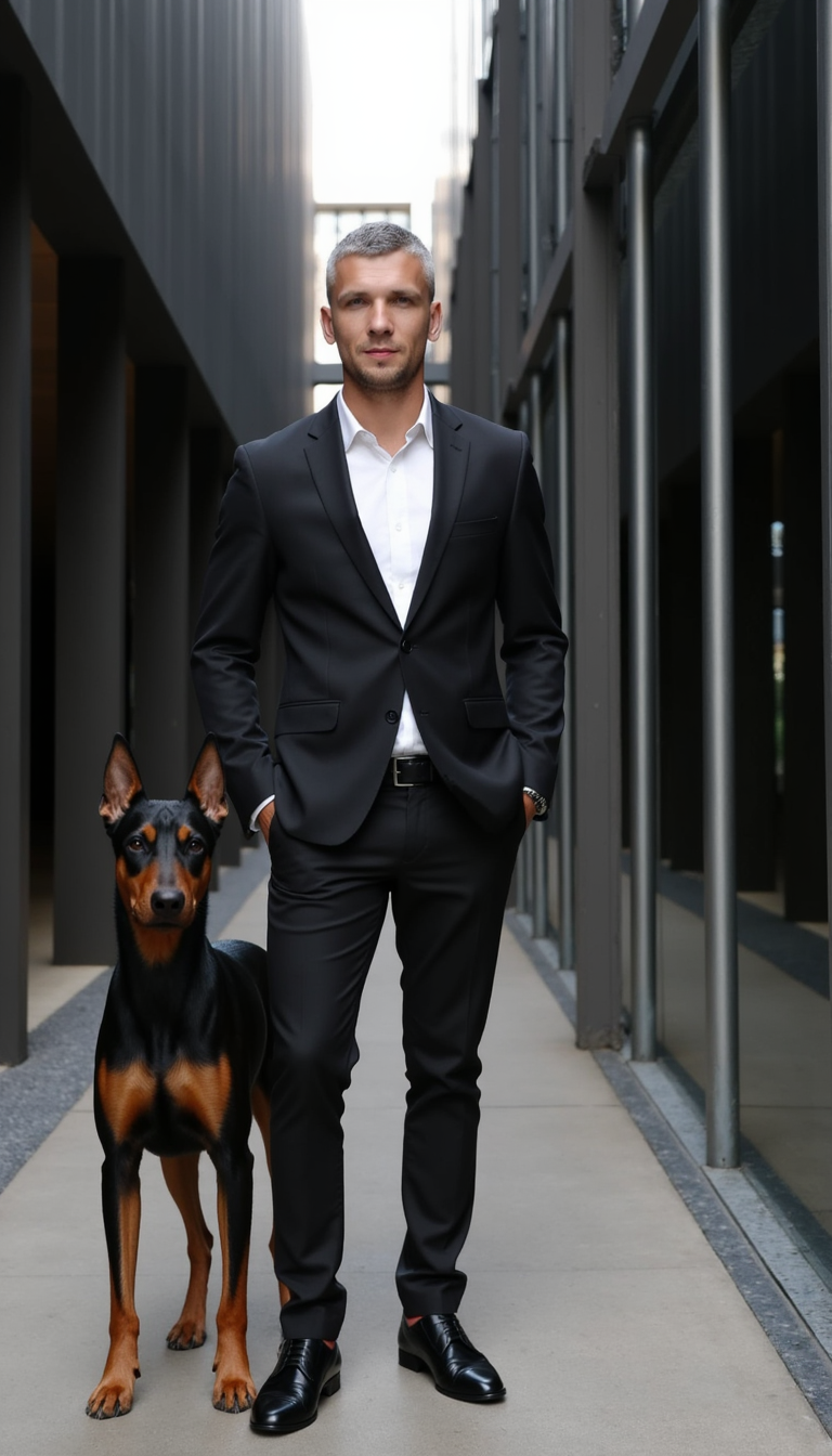 Доберман: Киношная фотосессия с мягким светом