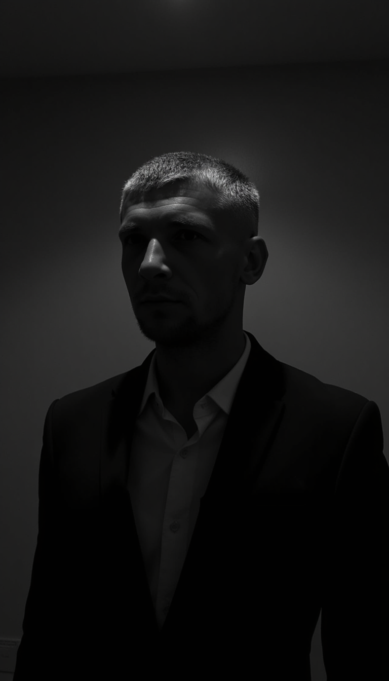 Ч/Б Портрет: Мужчина, Тень, Вина. Canon EOS R6