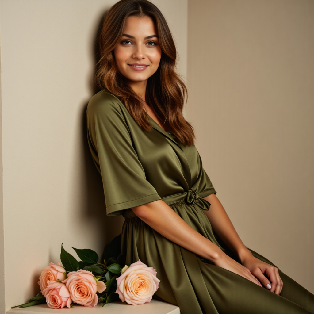 Розы и шелк: Фотосессия в мягком свете 85mm