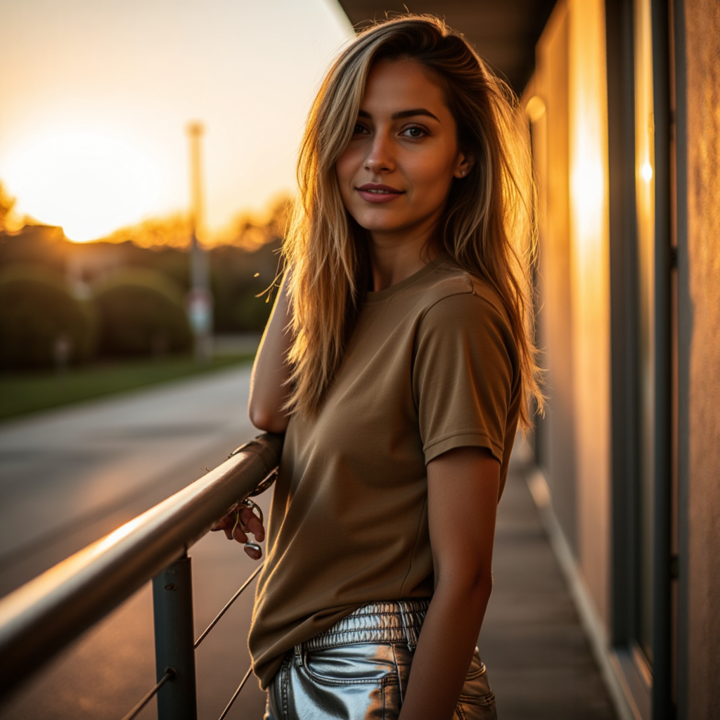 Нейро Фото: Портрет Streetwear в Золотой Час