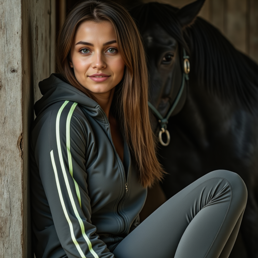 Тихий спорт: фотосессия с конем