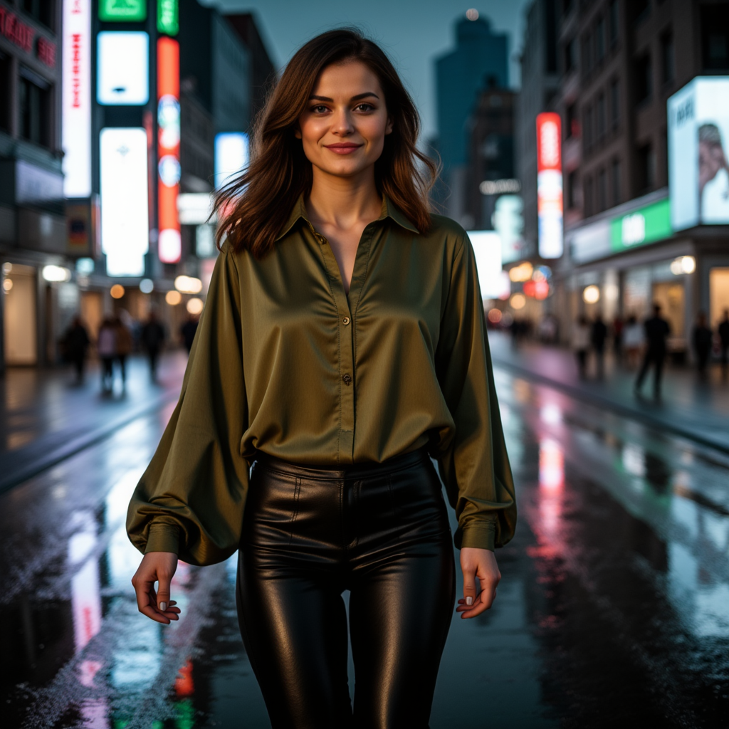 AI Киберпанк: Стильная Фотосессия 🌃