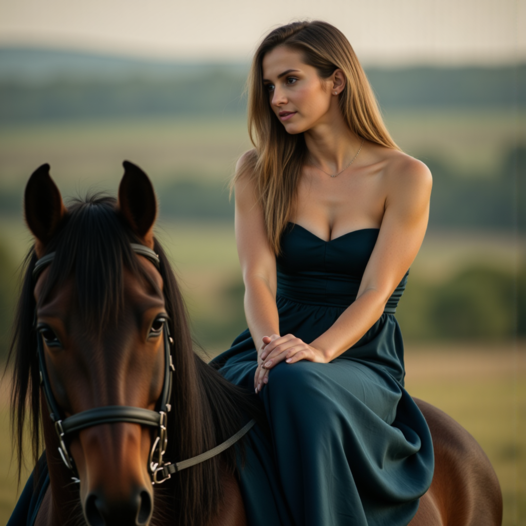 Нуар-Фотосессия Верхом: Загадка и Стиль
