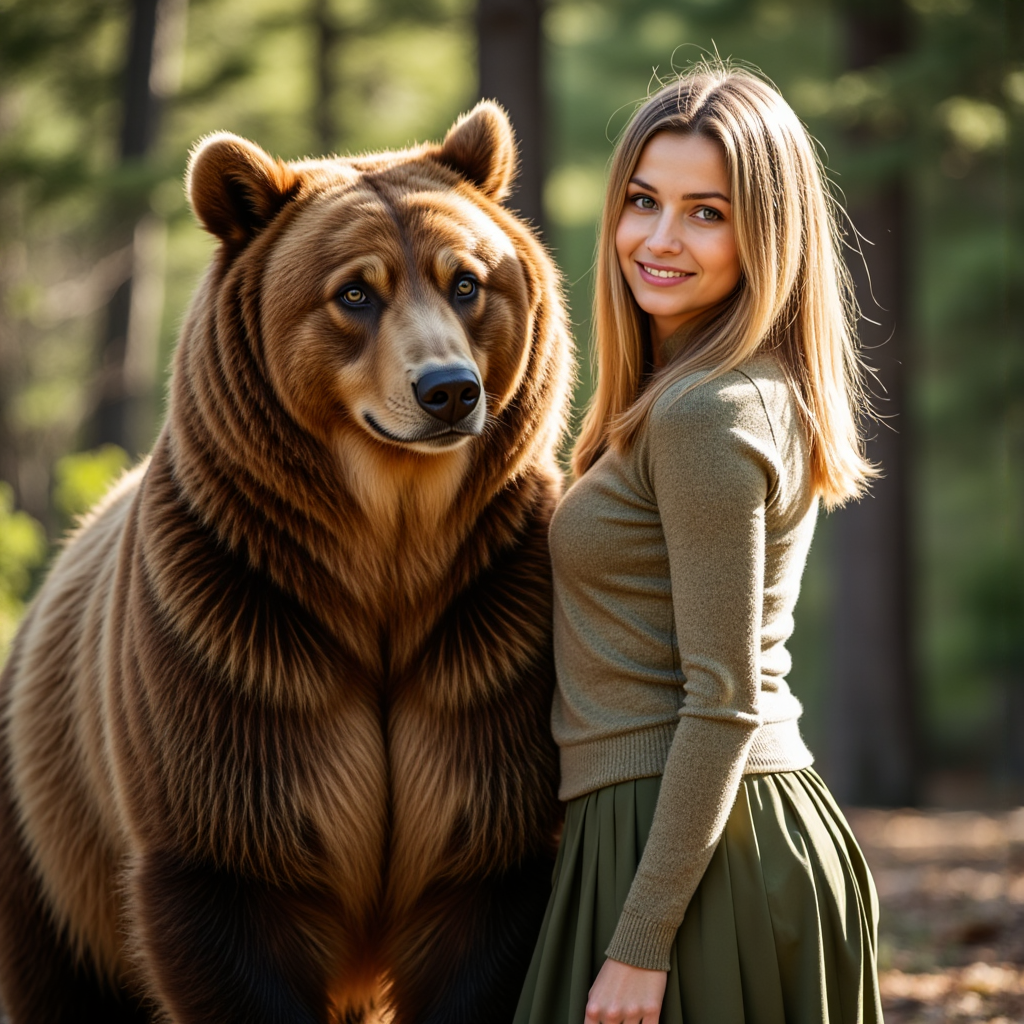 Медведь + Нежная Модель: Фотосессия в Стили Preppy