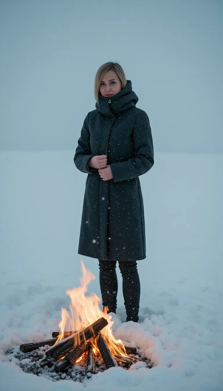 Костёр в Снег: Ужас Снегопада (Low-Key, Sony A7 IV)