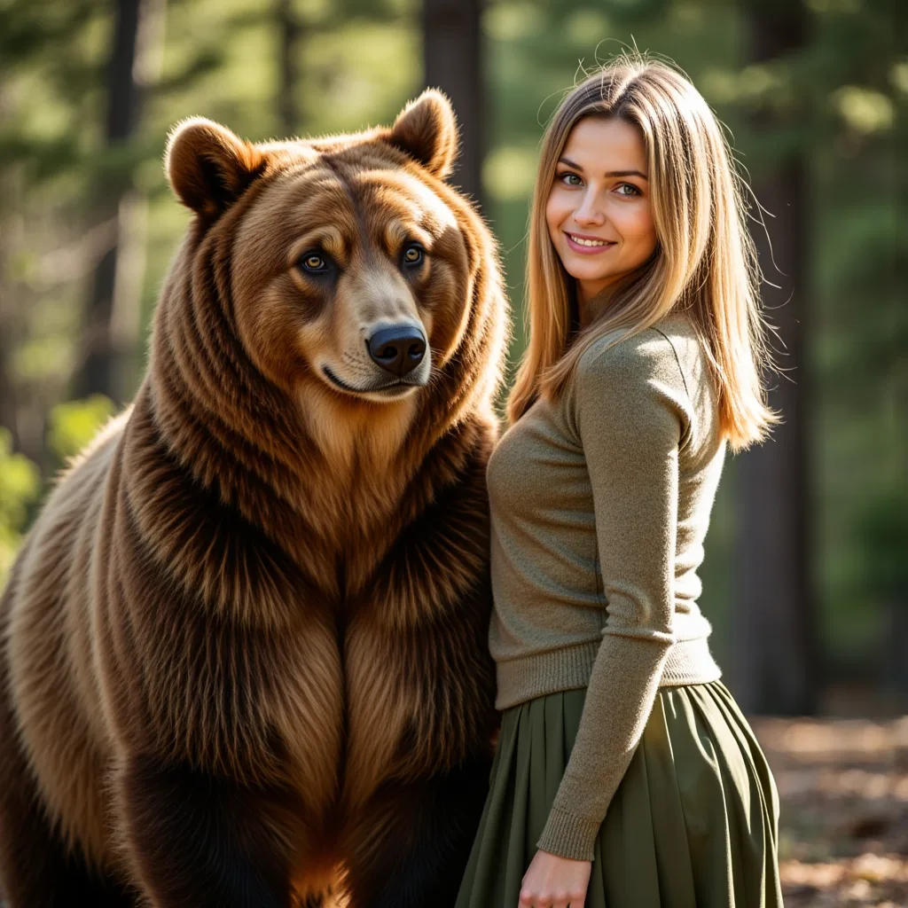 Медведь + Нежная Модель: Фотосессия в Стили Preppy